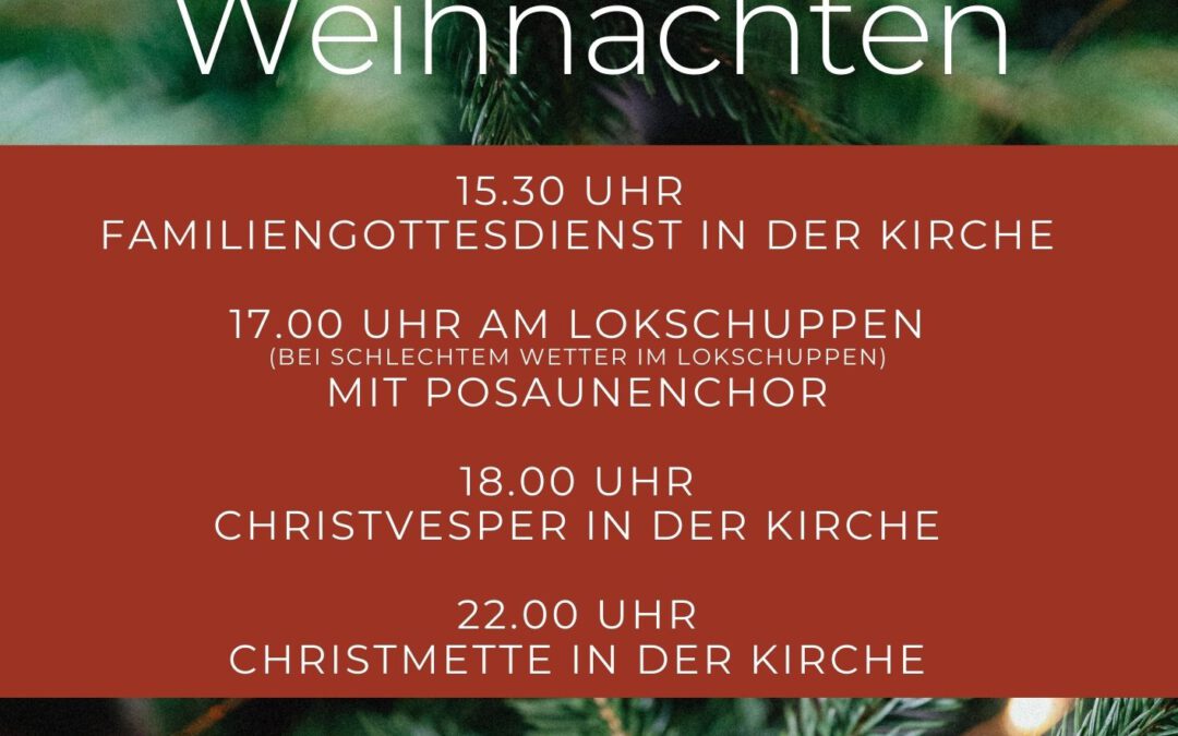 Weihnachtsgottesdienste 2024 in Bebra