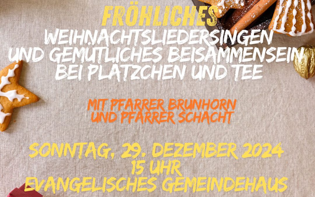 Fröhliches Weihnachtsliedersingen und gemütliches Beisammensein