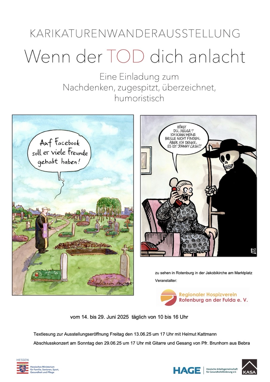 250608 Werbeplakat Karikaturenwanderausstellung