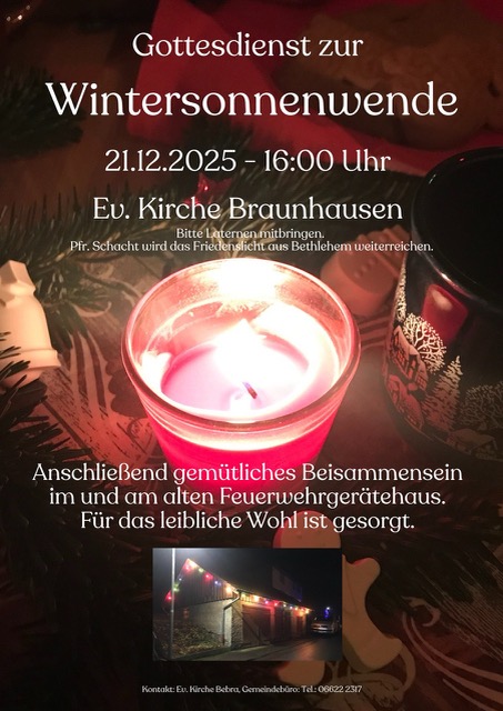 4. Advent – Gottesdienst zur Wintersonnenwende 2025