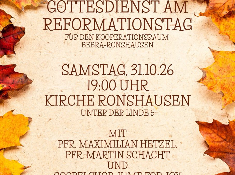Gottesdienst am Reformationstag 2026